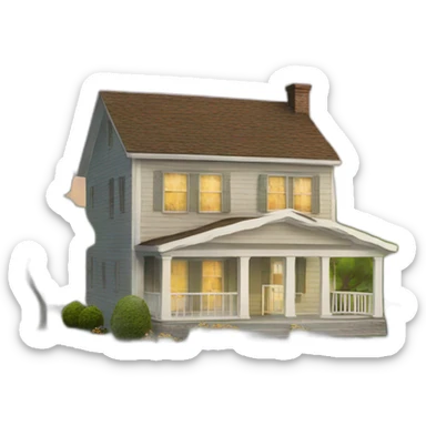 House with sold sign sticker