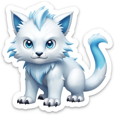 Ice type Fakémon-creature (full body) sticker