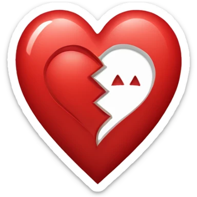 un corazon rojo y dentro del corazon ponga “A+A” sticker