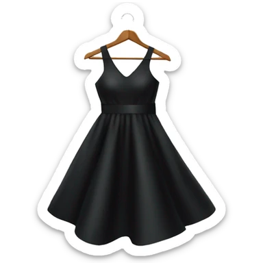 tight Black dress on hanger sticker