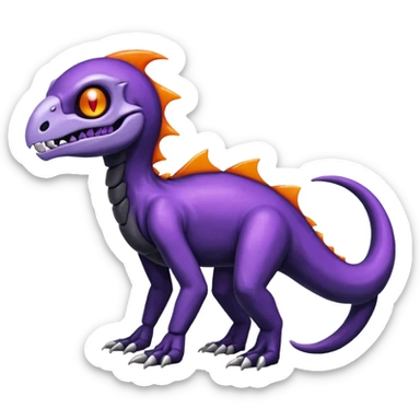 Shiny Duskull-Salandit-Fakémon-hybrid-creature (full body)  sticker