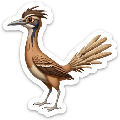 realistic roadrunner bird emoji, actual colors sticker
