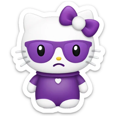 Hello kitty and aubergine sticker