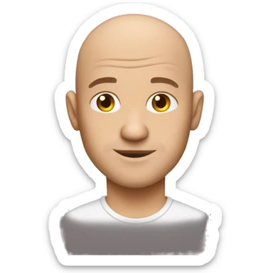 bald software engineer sticker