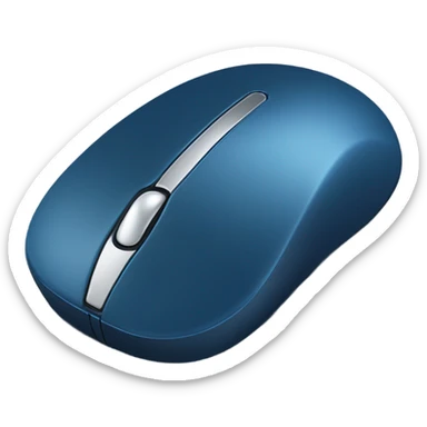 dark azure computer mouse click sticker