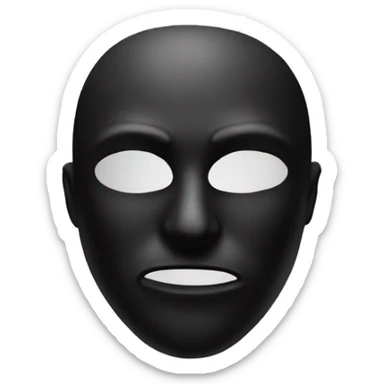 mask black smoke sticker