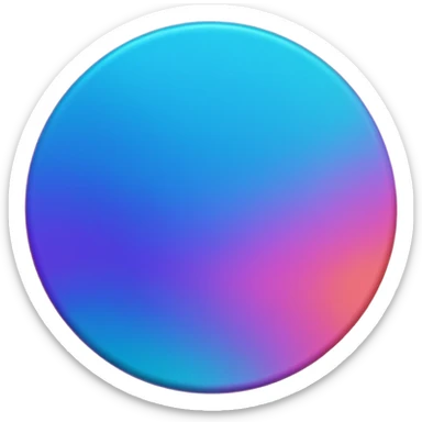 
coin color in in gradient of turquoise, blue, pink, purple, and coral metal texture
Rotate coin 90 degree  3d effect sticker