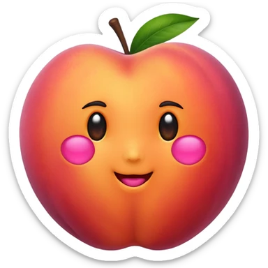 Peach juicy sticker