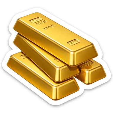 Many gold bars sticker