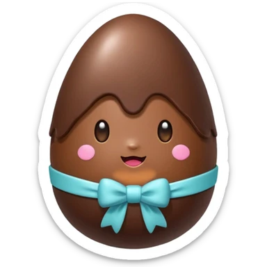 Uovo di pasqua kawaii sticker