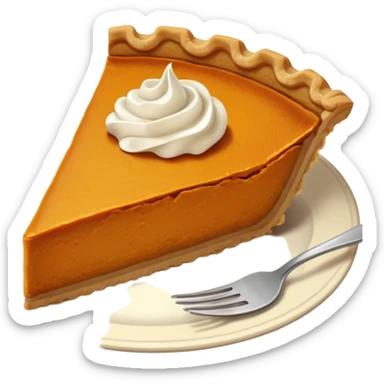 A slice of pumpkin pie sticker