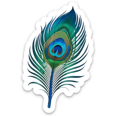 Peacock feather emoji sticker