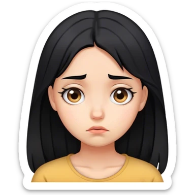 The tiresome life of living alone(w black hair girl) sticker