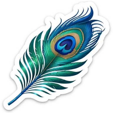 Peacock feather emoji sticker