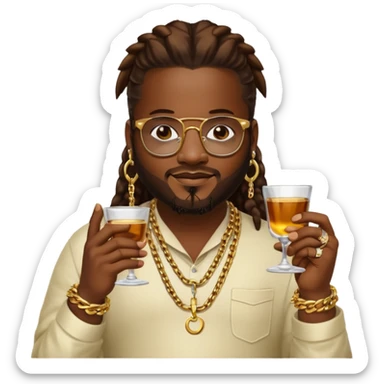 T-PAIN HOLDING A SHOTGLASS sticker