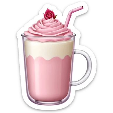 rose hot milk tea sticker