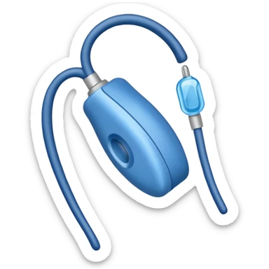 blue hearing aid sticker