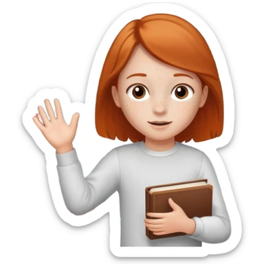 enfant range livre dans bibliothèque sticker