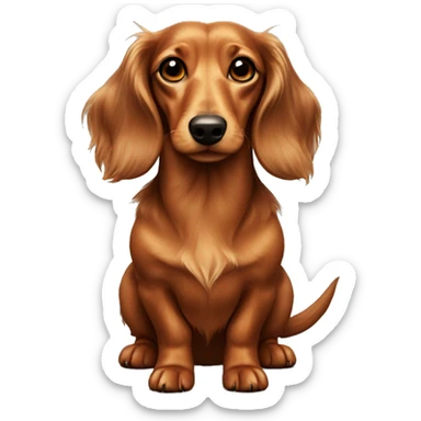 Longhaired dachshund  sticker