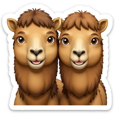 Camel hug sticker