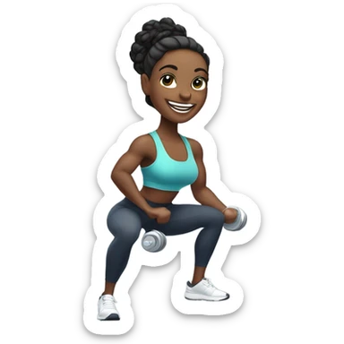 Workout cute sticker