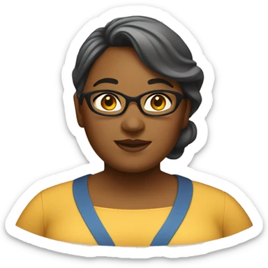 plussize teacher lady sticker