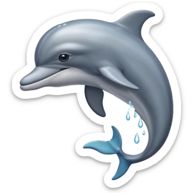 dolphin writer sticker