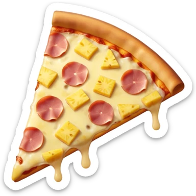 pizza Hawaiian slice (ham & pineapple) sticker
