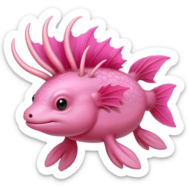 axelot cute, big fans sticker