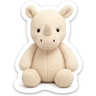 jellycat stuffed plush baby white rhinoceros sticker