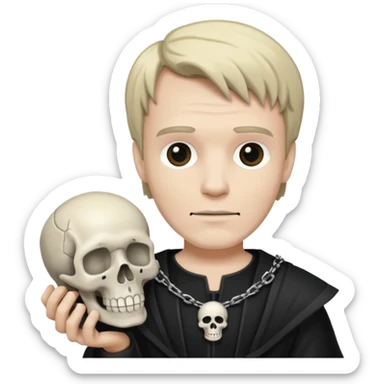 Hamlet holding 1 skUll sticker