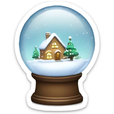 Christmas snowglobe sticker
