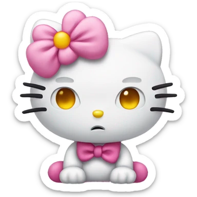hello kitty with angry sticker
