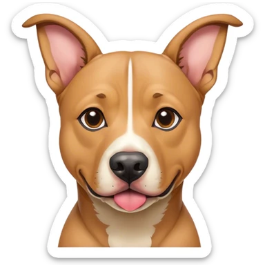Pit bull/german shepherd mixed dog with floppy ears sticker