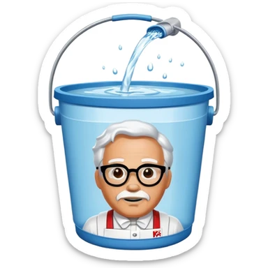 kfc bucket but with water sticker