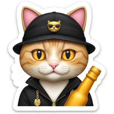 cat gangsta sticker