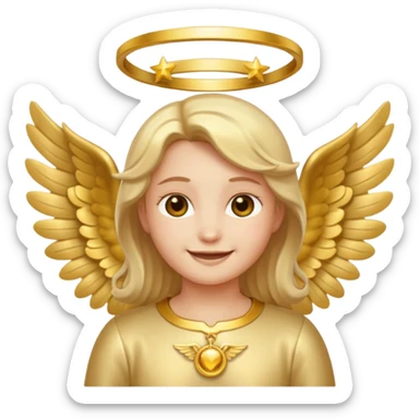smiling angel emoji with halo sticker