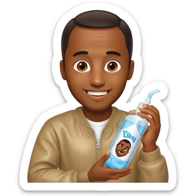P-Diddy with baby oil sticker