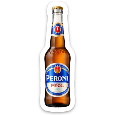 Birra Peroni piccola in bottiglia da 33 cl
 sticker