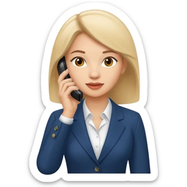 business woman talking on the mobile phone sticker
