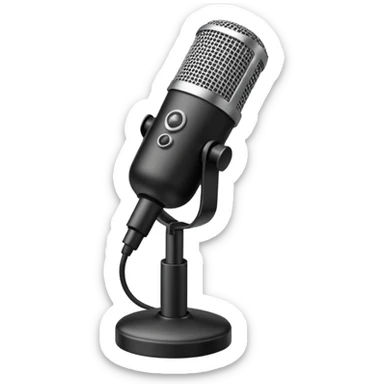 studio microphone device sticker