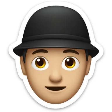 European man with black cap  sticker