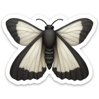black shaded detailed moth  sticker