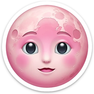 pastel pink moon  sticker