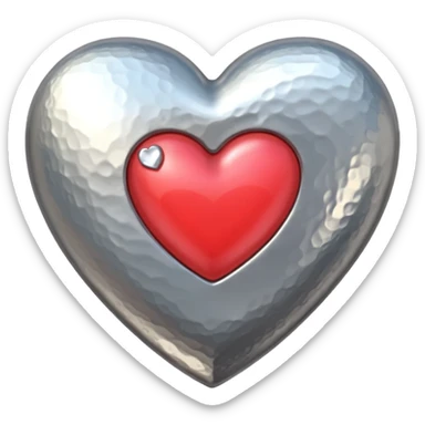 Nails for hammering out in a heart shape sticker