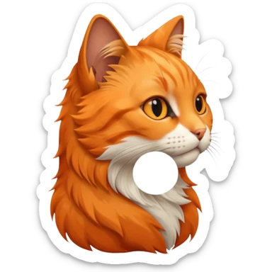 realistic cat from a side angle sticker