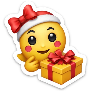 emoji holding its next with eyes that loo like x sticker