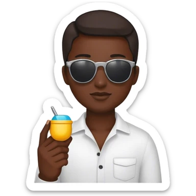 😳+🕶️+🤏 sticker