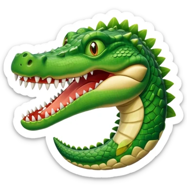 Avion con cabeza de cocodrilo sticker