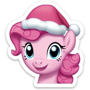 Pinkie pie chirstmas hat  sticker